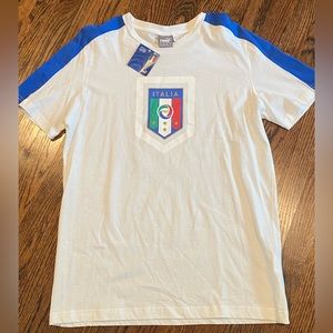 Men’s Puma Italy soccer football tee shirt New with tags size Large